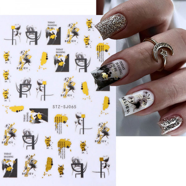 Nail Sticker Abstrakt Nailart Gold