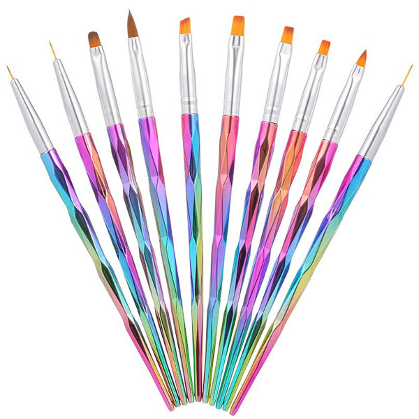 10 Nailart Pinsel Rainbow Fineliner Gelpinsel