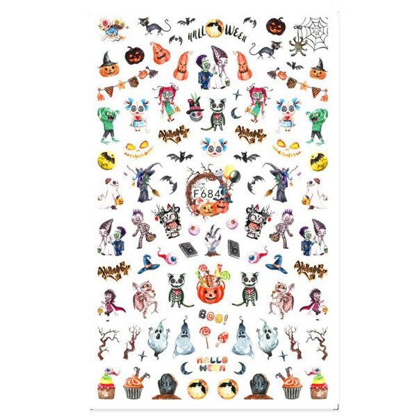 Nail Sticker Halloween Totenkopf