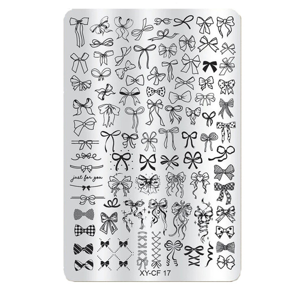 XXL Stamping Schablone CF-17 Bow Obsession