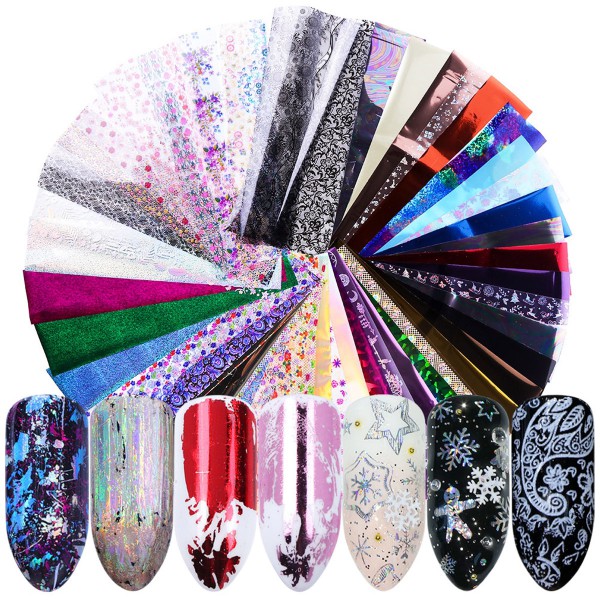 50 Transferfolien Mix für Folien Nailart