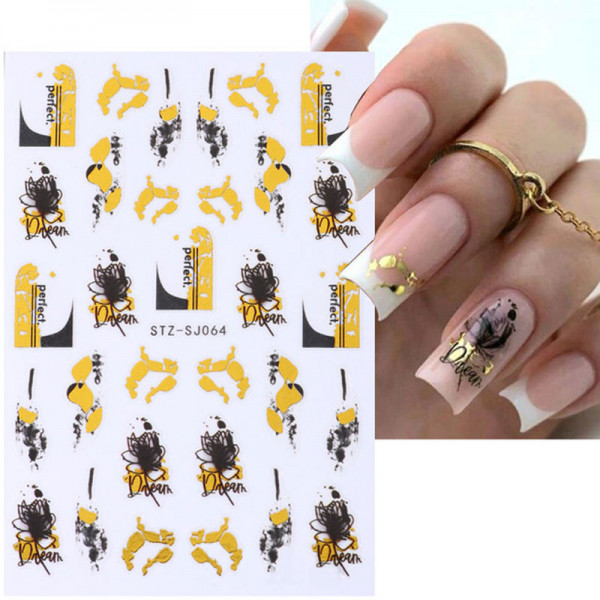 Nail Sticker Abstrakt Nailart Gold