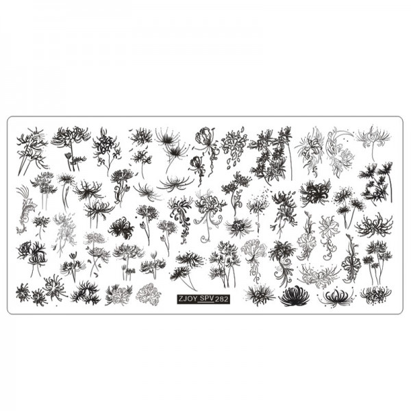 Stamping Schablone SPV-282 Blumen