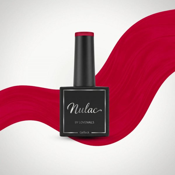 Lovenails Nulac UV Gellack Lipstick Red 10ml – Edle Flasche mit echtem Farbkopf