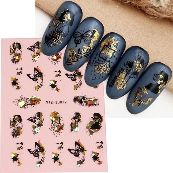 Holo Sommer Nail Sticker für Nageldesign