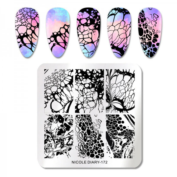 Marbel Stamping Schablone für Nageldesign