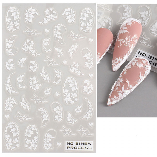 Blumen Nail Sticker für Nageldesign