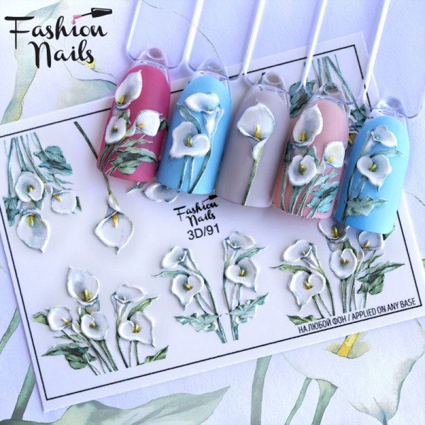 3D Nail Slider Blumen Frühling Sommer Nägel