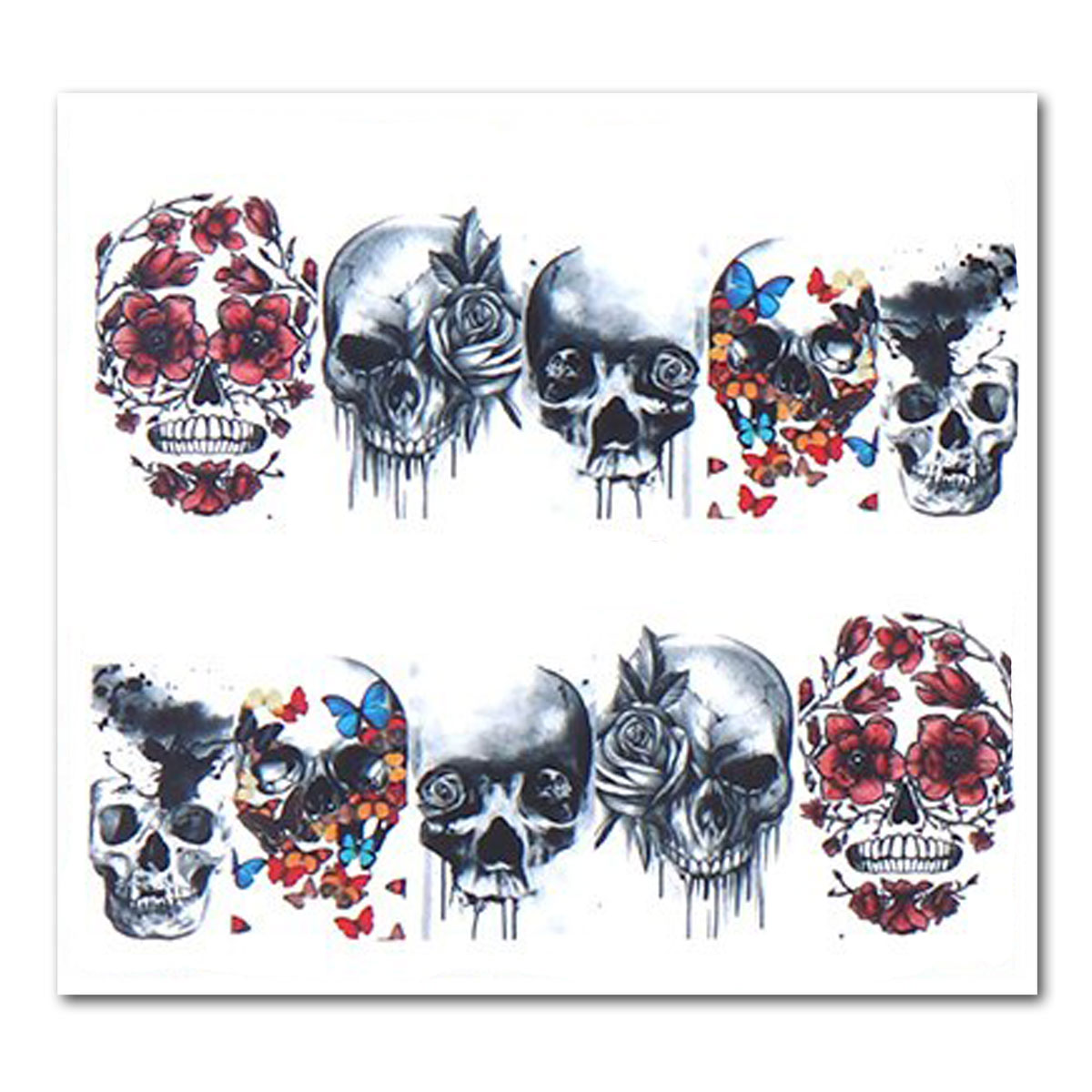 Nailart Tattoo Totenkopf Wrap Slider