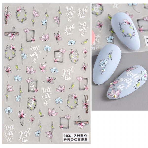 Blumen Nail Sticker für Nageldesign