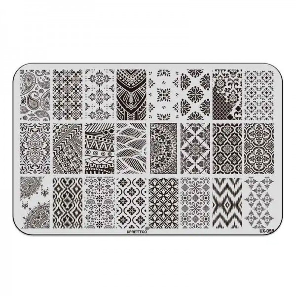 XXL Stamping Schablone Muster 2