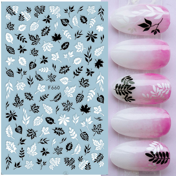 Nail Sticker Blätter Herbst Nailart 