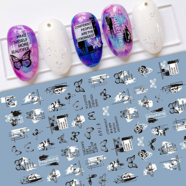 Schmetterling Nail Sticker für Nageldesign