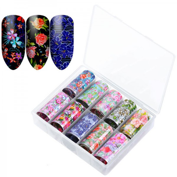 Transferfolien Box Blumen Muster