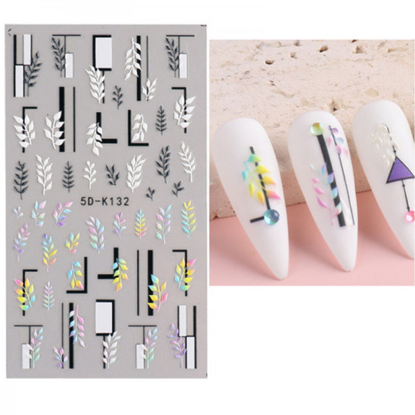 3D Nail Sticker geometric nailart