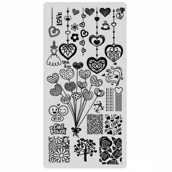 Stamping Schablone Love 3