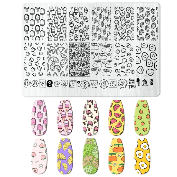 XXL Stamping Schablone Fruity Summer