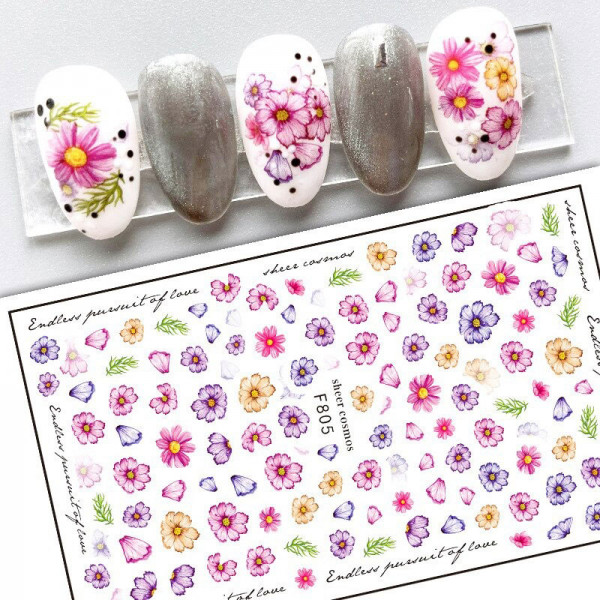 Blumen Nail Sticker für Nageldesign