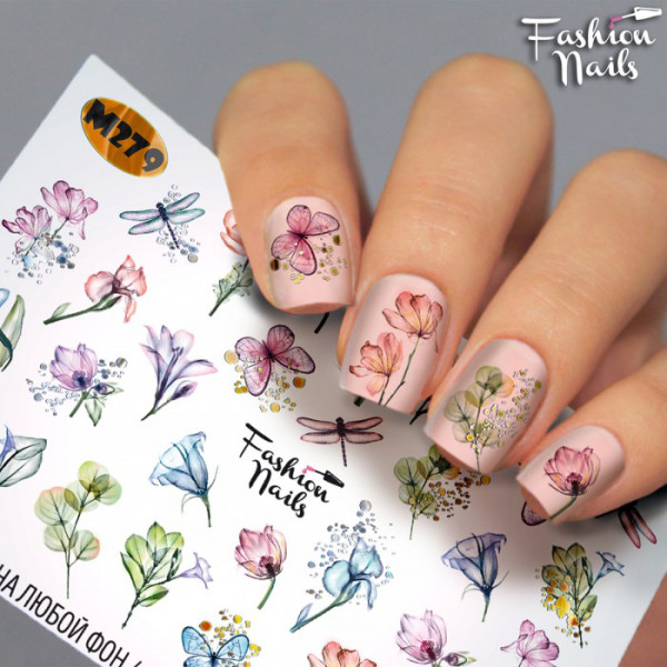 Metallic Slider 279 Sommer Blumen