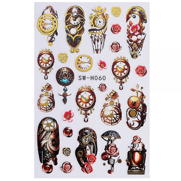 Nail Sticker Zeit metallic