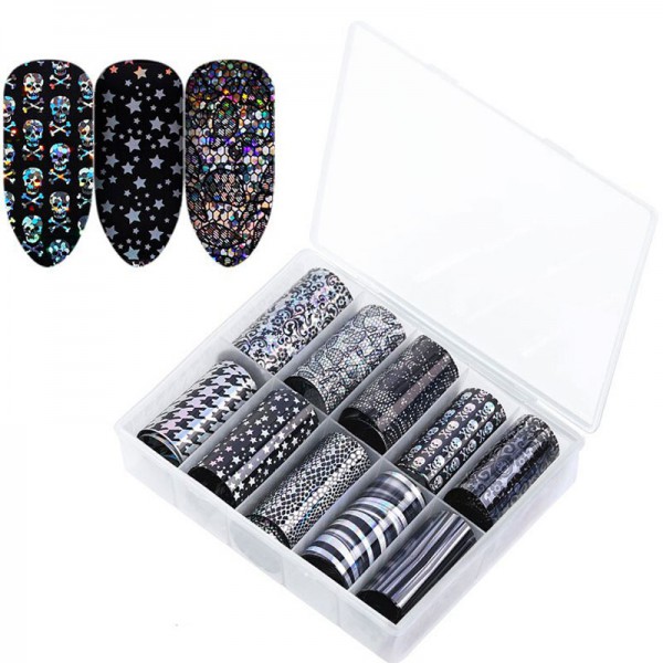 Transferfolien Box Black Holo