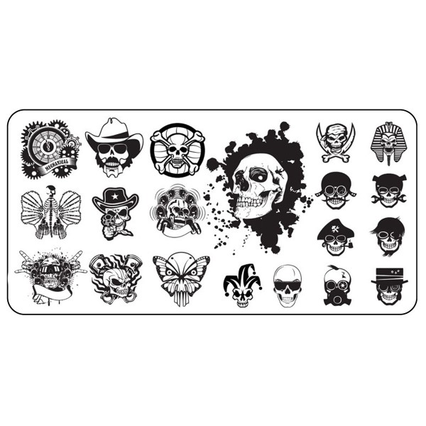 Stamping Schablone Skull 6