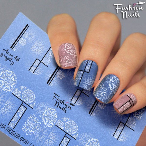 Airbrush Nail Slider Schneeflocke Winter