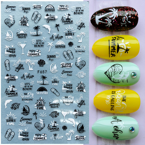 Nail Sticker Summer Nailart Sommer nägel