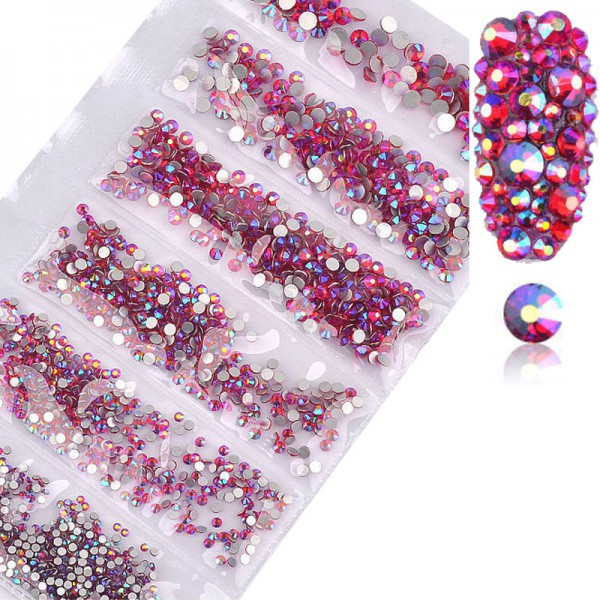 Strass Mix Siam Red AB