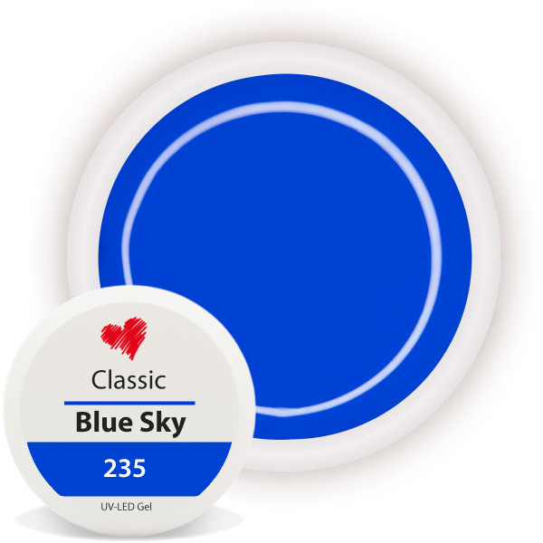 Classic Farbgel blue sky blau Modellage Nails