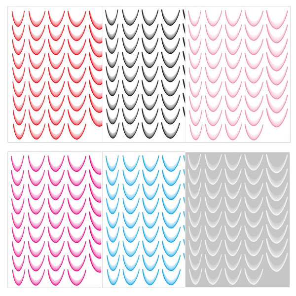 Ombre Smileline Sticker für French nails