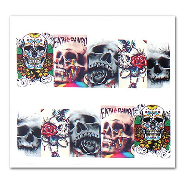 Nailart Tattoo Totenkopf Wrap Slider