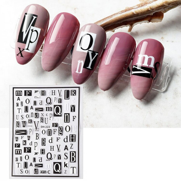 Buchstaben Nail Sticker naildesign