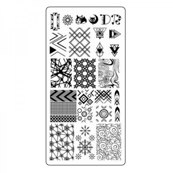 Stamping Schablone Geometric 2