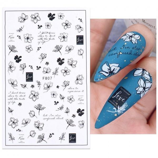 Blumen Nail Sticker für Nageldesign