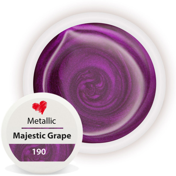 Metallic Farbgel Majestic Grape nailart