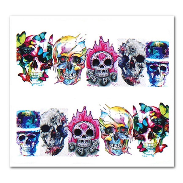 Nailart Tattoo Totenkopf Wrap Slider