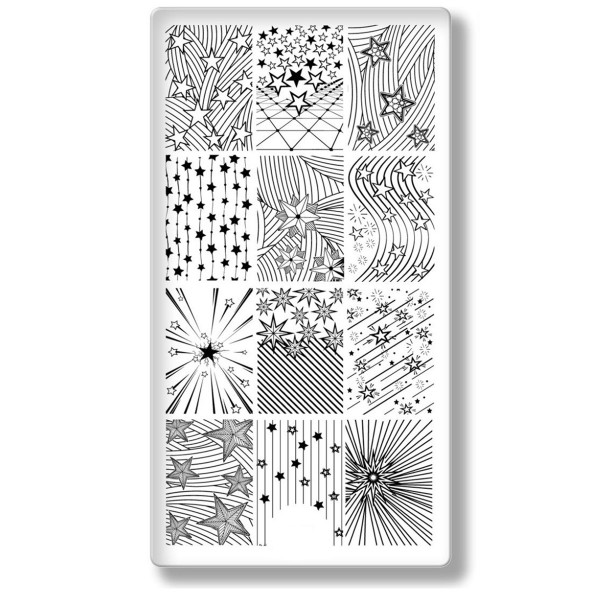 Stamping Schablone Sterne