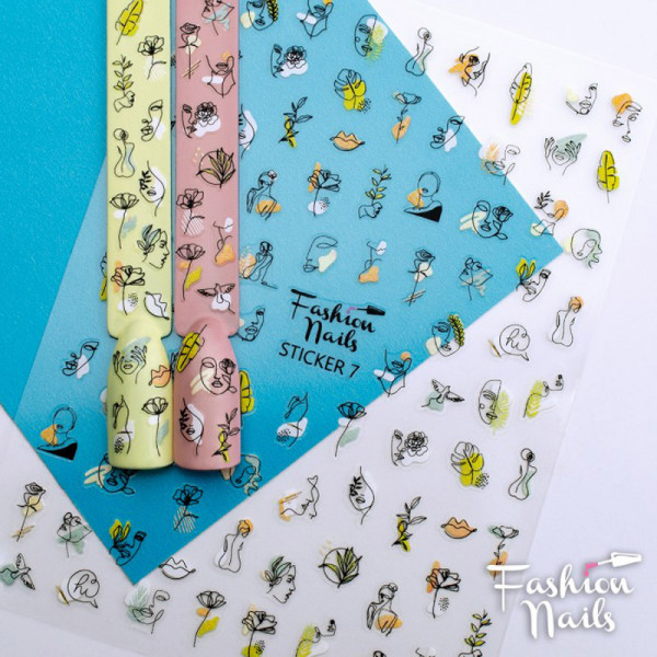 Sticker Fashion Nails einfache Nailart Schnörkel