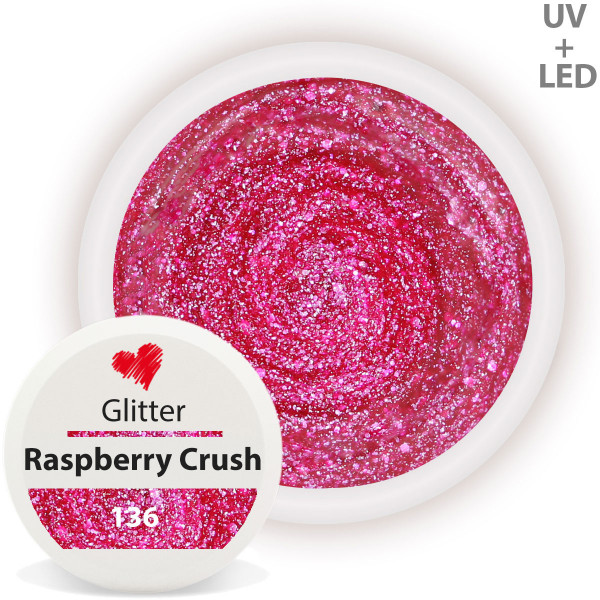 Glitter Farbgel 136 Raspberry Crush 5ml