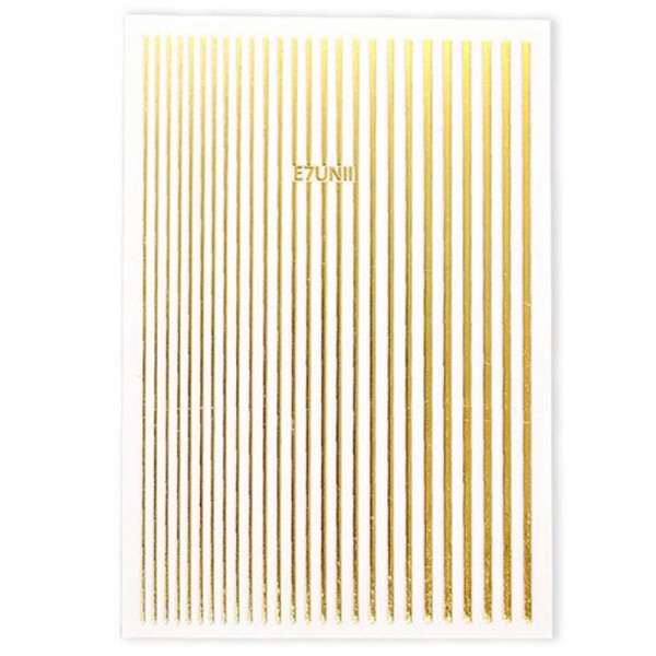 Flexible Stripes Gold Sticker Nails