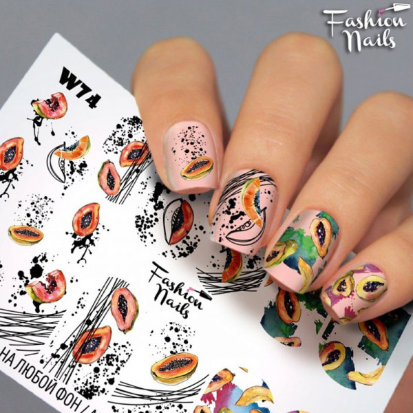 Slider Fashion Nails Bunt Obst