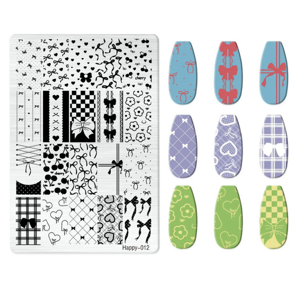 XXL Stamping Schablone Bow & Heart
