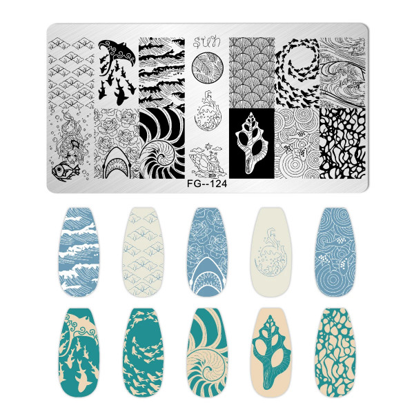 Stamping Schablone Ocean Elements