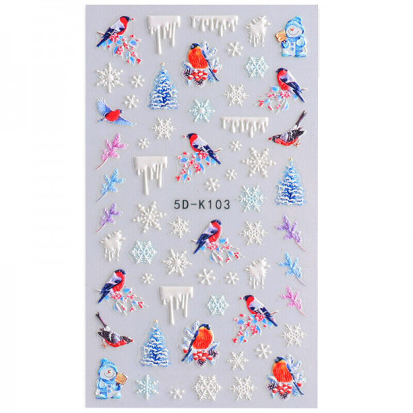 xmas 3D Nail Sticker nailart weihnachten