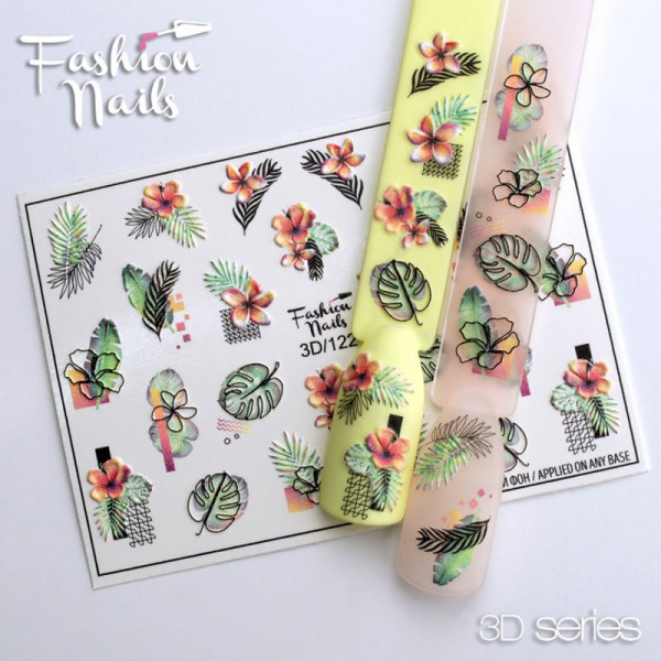 3D Nail Slider 122 Fashion Nails Blumen Frühling