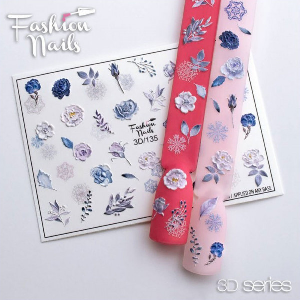Blumen 3D Nail Slider 135 Fashion Nails