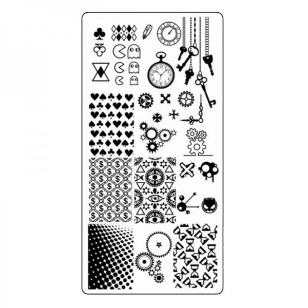 Stamping Schablone Zeit