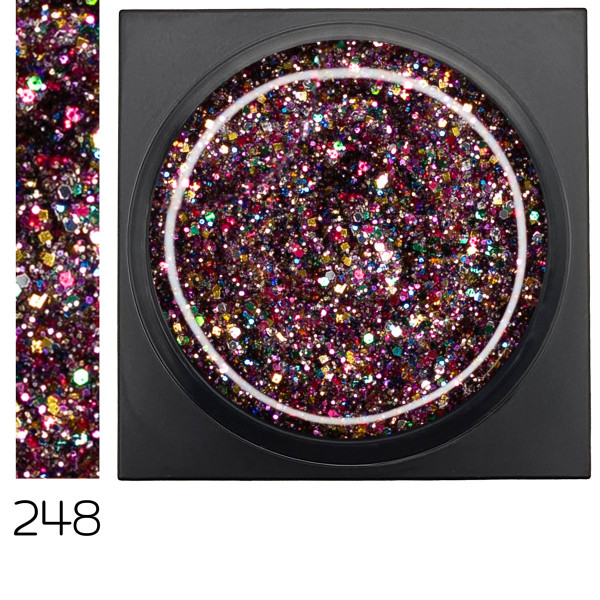 Glam Farbgel 248 Holo Firework hema-frei Lovenails