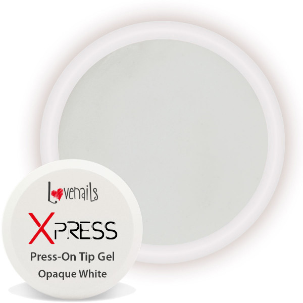 xpress gel opaque white press-on tips